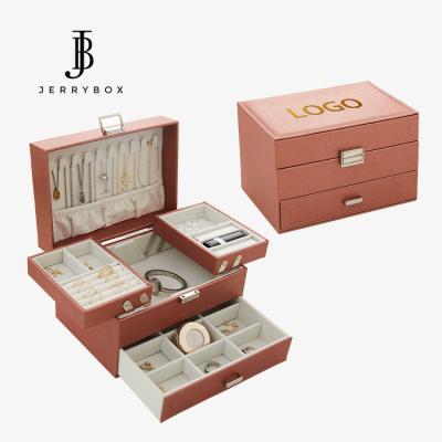 China Jewelry Stacker Style Double Layer Jewelry Storage Box for sale