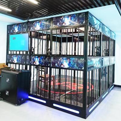 China Guangzhou Virtual Reality VR Battle Arcade 9dvr 4 Person Multiplayer VR Shooting Zombie Games Room for sale