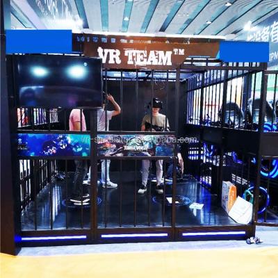 China Guangzhou Virtual Reality VR Fighting Battle Arcade 9dvr 4 Person Multiplayer Große Familie Schießen Zombie Raum Spiele zu verkaufen