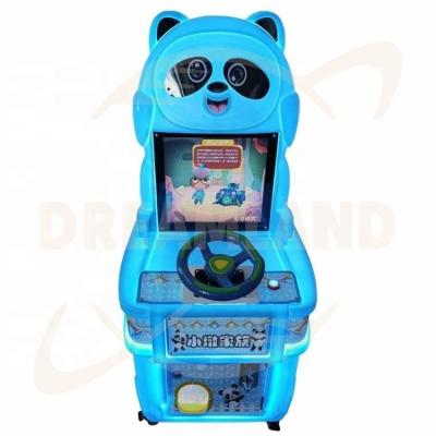 China Dreamland Panda Design Children Arcade Machine Coin Operated Car Racing Game Machine For All Ages Kids for sale