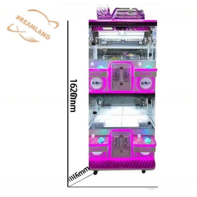 China Dreamland Original game machine factory mini toy crane arcade machine mini claw game machine with bill acceptor for sale