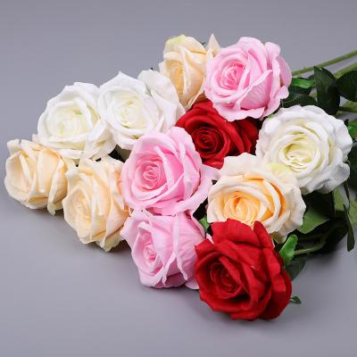 China Wholesale Artificial Flower Colorful Silk Rose Flower For Wedding Event Decoration New Arrival Big Artificial Flower Heads Decoration for sale