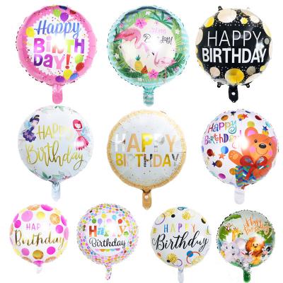 China Hot Selling Happy Birthday Party Decoration 18 Inch Round Shape Helium Balloon For Party Decorations for sale