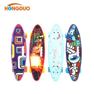 China 22 Inch PP Hand Board Free Plastic Fish Shaped Skateboard for sale