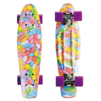 China Plastic youth cruiser skateboard, skateboard griptape with 6045mm PU wheel for sale