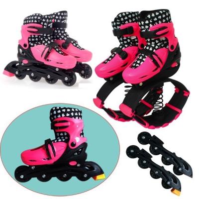 China 2 In Shoes 1 Jumping Kangaroo Bounce Shoes 2 In 1 Skate Shoes Inline Skate for sale