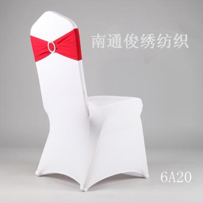 China Single Good Quality Spandex Chair Band With Round Diamond Buckle for sale