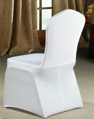 China Plain factory wholesale cheap colorful spandex chair cover, polyester banquet dining wedding party used chair cover for hotel for sale