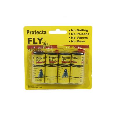 China Professional Wholesale Disposable Fly Killer Tapes Fly Catcher Glue Paper Trap Door Strong Sticky Tape for sale