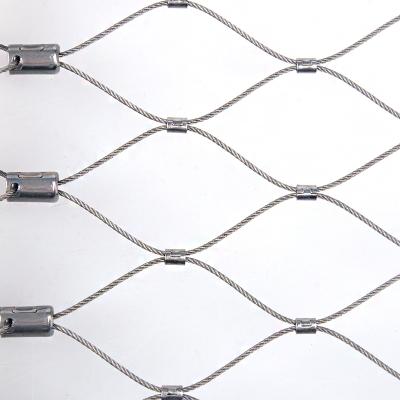 China Stainless Steel Ferruled Flexible Wire Rope Mesh Net For Zoo for sale