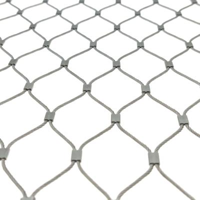 China Anti-Corrosion Flexible Architectural Inox Cable Safety Mesh 316 Stainless Steel Wire Rope Net For Anti Fall Fence, Stairs Railing Infill Mesh for sale