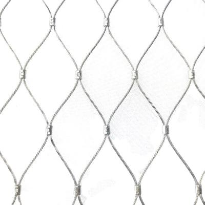 China Residential Stainless Steel Plain Weave Standard Architectural Ferruled Wire Rope Mesh For Security Protection for sale