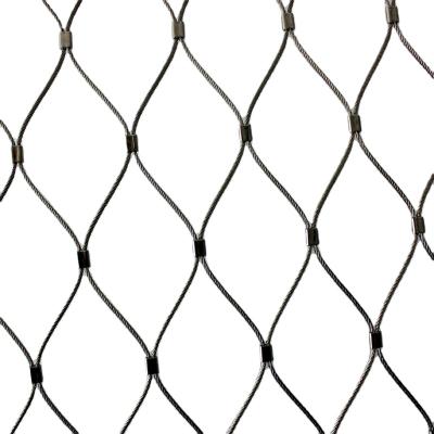 China High Durability Stainless Steel Black Oxide Rope Mesh For Bird Netting / Aviary Mesh for sale