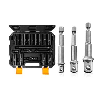 China Multi Fuction Tool 23 Piece Set, Metric 1/2 inch deep impact socket set with Durable Case, 1/4