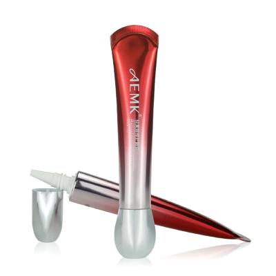 China D19 20ml Cosmetic Custom Printing Spout Applicator Red Aluminum Eye Cream Tubes Packaging For Cosmetic for sale