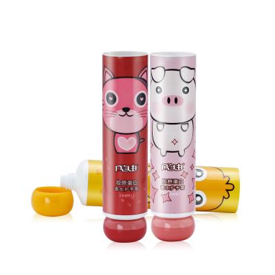 China 50ml Cartoon Mini Custom Hand Cream Laminate Cosmetic Recyclable Plastic Tube With Screw Cap Lid For Cosmetic for sale