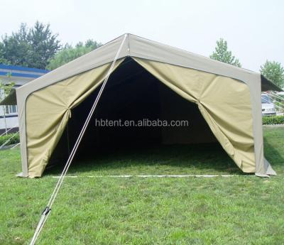 China Extended cotton canvas type three piece safari house tent luxury resort glamping tent for sale