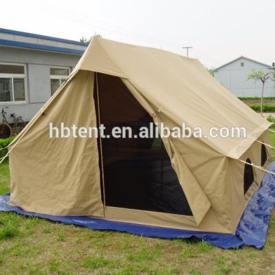 China Diagonal tie type 4*3m square shape 12sqm cotton canvas hunting tent outdoor camping tent luxury safari tent for sale