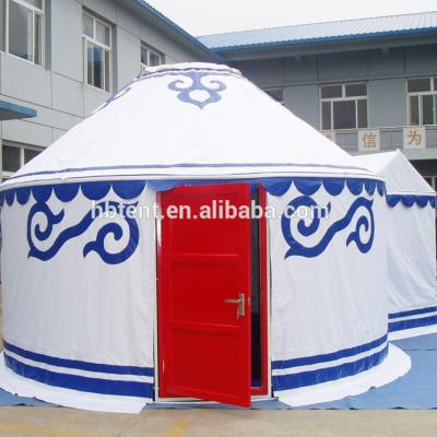 China Blue Color Diagonal Tying Type With Star Winter Season Yurts 4m-8m Cotton Canvas Mongolian Yurt For Sale for sale