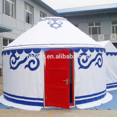 China Extended Type Diameter 3-6m Luxury Inflatable Yurt Tent For Outdoor Family House Yurt Tent With Warm Felt for sale