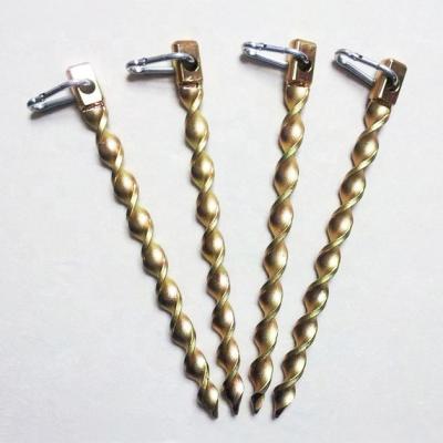 China Rust Proof New Iron Metal Strong Screw Peg For Base Screw Tent Peg For Outdoor Camping Steel Screwed Camping Tent Peg for sale