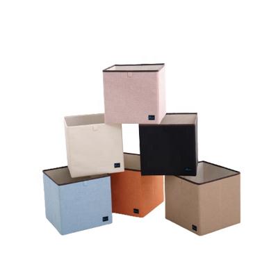 China High Quality Foldable Storage Box Multifunctional Canvas Collapsible Foldable Cotton Household Items Foldable Storage Box for sale