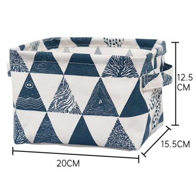 China China Factory Direct Selling Minimalist Wholesale Cheap Price Fabric Plastic Square Mini Desktop Storage Decorative Basket for sale