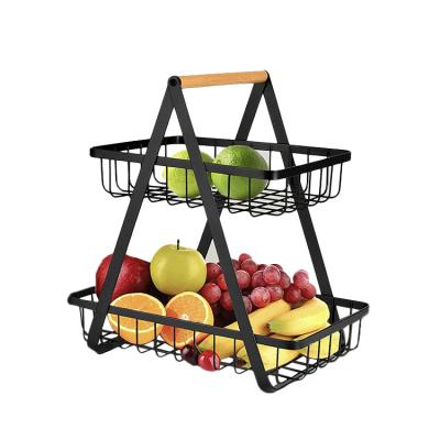 China New High Quality Customizable Classic/Postmodern Metal Wire Supermarket Home Shelves Fruit And Vegetable Display for sale