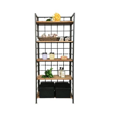 China Supermarket/Retail Store/Retail Store/Metal Cabinet Home Wooden Wall Rack Shelves Iron Pipe Mounted Industrial Floating And Shelves,Book Display Rack for sale