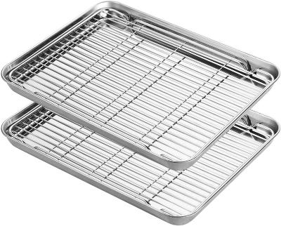 China Factory Supply Direct Source Viable Manufacturer Aluminum Mold With Rack Toaster Oven Pan Cooling Tray for sale