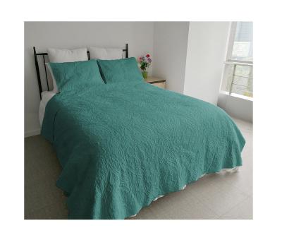 China Plain Microfiber Solid Color Flower Patterns Comforter Bedspread Comforter for sale