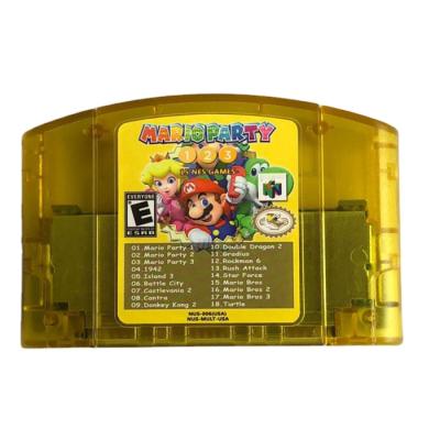 China High Quality ABS 18 in 1 Super Mario Party Games 1 Retro Video Game Card 2 3 for N64 for sale