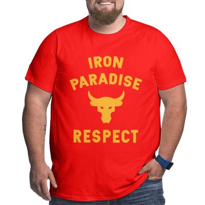 China Sustainable Iron Paradise Respect The Brahma Taurus Project - Rock 100% Cotton T-Shirts For Big Tall Man Plus Size Tee Top Men's Big Loose Top for sale