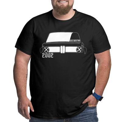 China Funny BMW 2002 Classic Viable 100% Cotton T-Shirts For Big Tall Man Oversized Plus Size Tee Top Men's Loose Top Large for sale