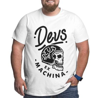 China DEUS Viable Skull In A Helmet Black Logo Mens T Shirts Plus Size Oversized Cotton T Shirts For Big Man Short Sleeves Tops for sale