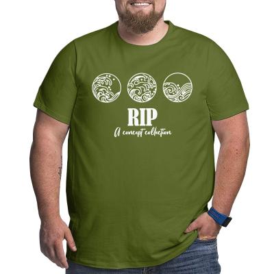 China Viable Rip Three Surfing Hoops Curve 6xl Plus Size T-Shirt For Father Gifts Clothing Big Man Mens Summer Big Tall Workout Shirts for sale