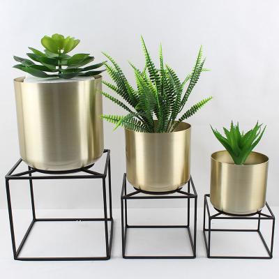 China Wholesale Casual Flower Rack Shelf Factory Outlet Iron Stand For Flower Pot Iron Wire Metal Flowerpot for sale