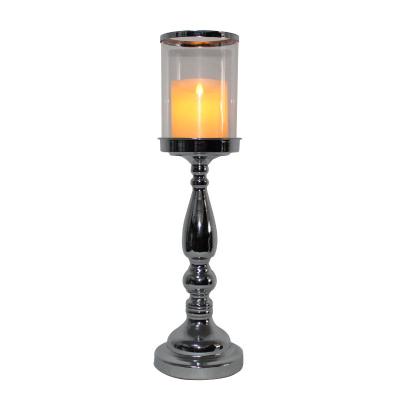 China Weddings China Candlesticks Iron Wire Candle Holder Ferruginous Candle Jars Simple European Style Candelabra for sale