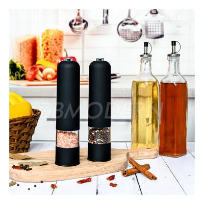 China Viable Gravity Electric Salt and Pepper Grinder Set Customized Battery Operated Salt Pepper Grinder Customized Logo Salt And Peppe for sale