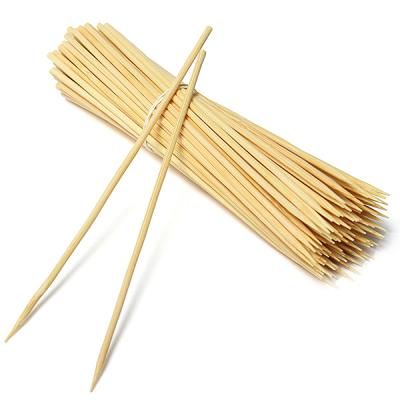 China Best selling disposable bamboo skewers kabab skewers for BBQ with PE box packing for sale