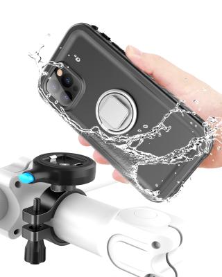 China Adjustable Bike Phone Mount with Waterproof Case for iPhone 13, Bicycle Scooter Handlebar Cell Phone Holder for iPhone 12 for sale