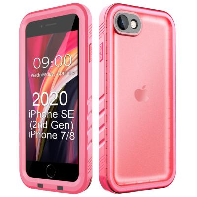 China Fully Sealed Waterproof Case for SE 2020, Water Proof Full-Body iPhone Rugged Case with Built-in Screen Protector for iPhone 7 8 150.4*77.7*12.3mm for sale