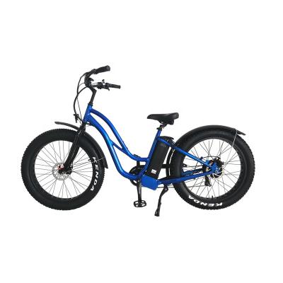 China Hot sale 500w aluminum alloy rear wheel geared hub motor fat tire ebike mountain electric bicycle for sale