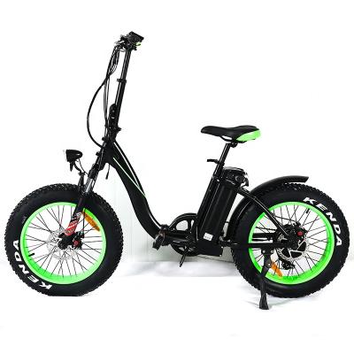 China China cheap aluminum alloy 48v 500W fat tire electric bike disc brake folding electric bicycle for women for sale