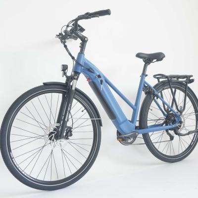 China Aluminum alloy with front fork suspension drive motor city bicycle china factory aluminum alloy rear electric city ebike for sale