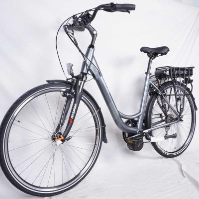 China Aluminum alloy vintage electric bike with rear hub motor ebike 27.5 inch city urban commuting electric bike lady for sale