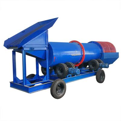 China clay wash & sieving minerals ghana 50TPH mobile gold mining washing separator factory alluvial trommel scrubber for sale for sale