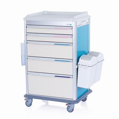 China High Quality ABS W3726 Modular Design Hospital Medicine Trolley for sale