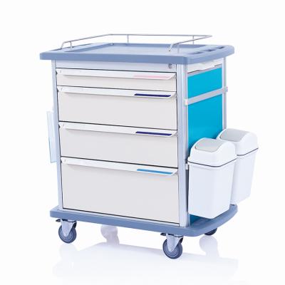 China High Quality ABS W3952 Modular Design Hospital Medicine Trolley for sale