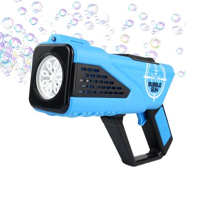 China Automatic Bubble Lead Soap Machine Blowing Blaster 8 Holes Bubble Gun For Summer Toy Gun for sale